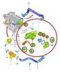 Conexao Valvula Termostatica Completa Ford Ka 1.0 3 Cc Cm5z8592b 